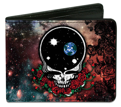 Grateful Dead Space Your Face & Skull & Roses Bi-Fold Wallet