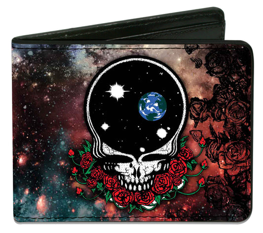 Grateful Dead Space Your Face & Skull & Roses Bi-Fold Wallet