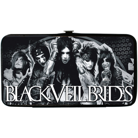 Black Veil Brides Group Pose 4 Logo Monogram Girls Wallet Front