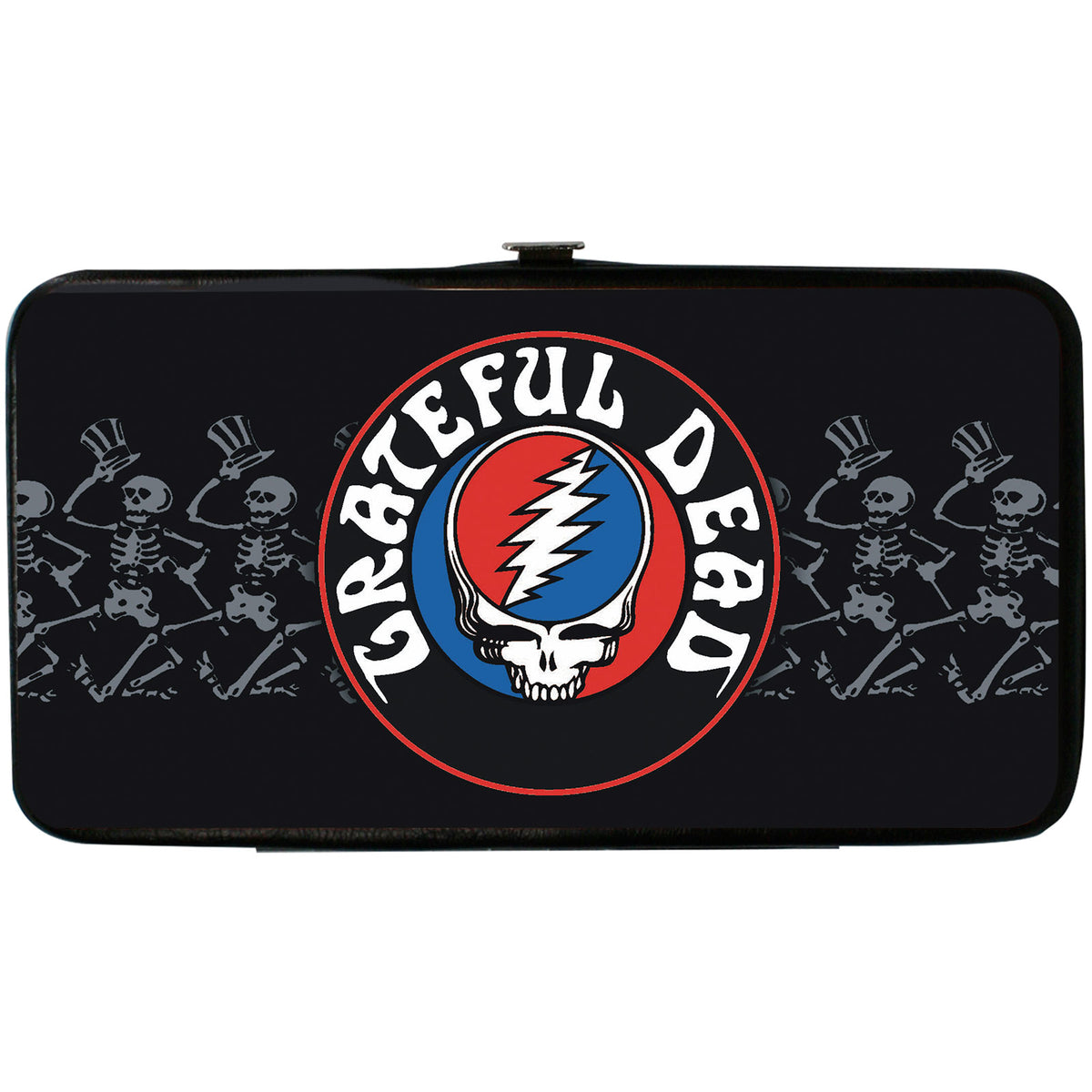 Grateful Dead Steal Your Face Logo Dancing Skeletons Girls Wallet Front