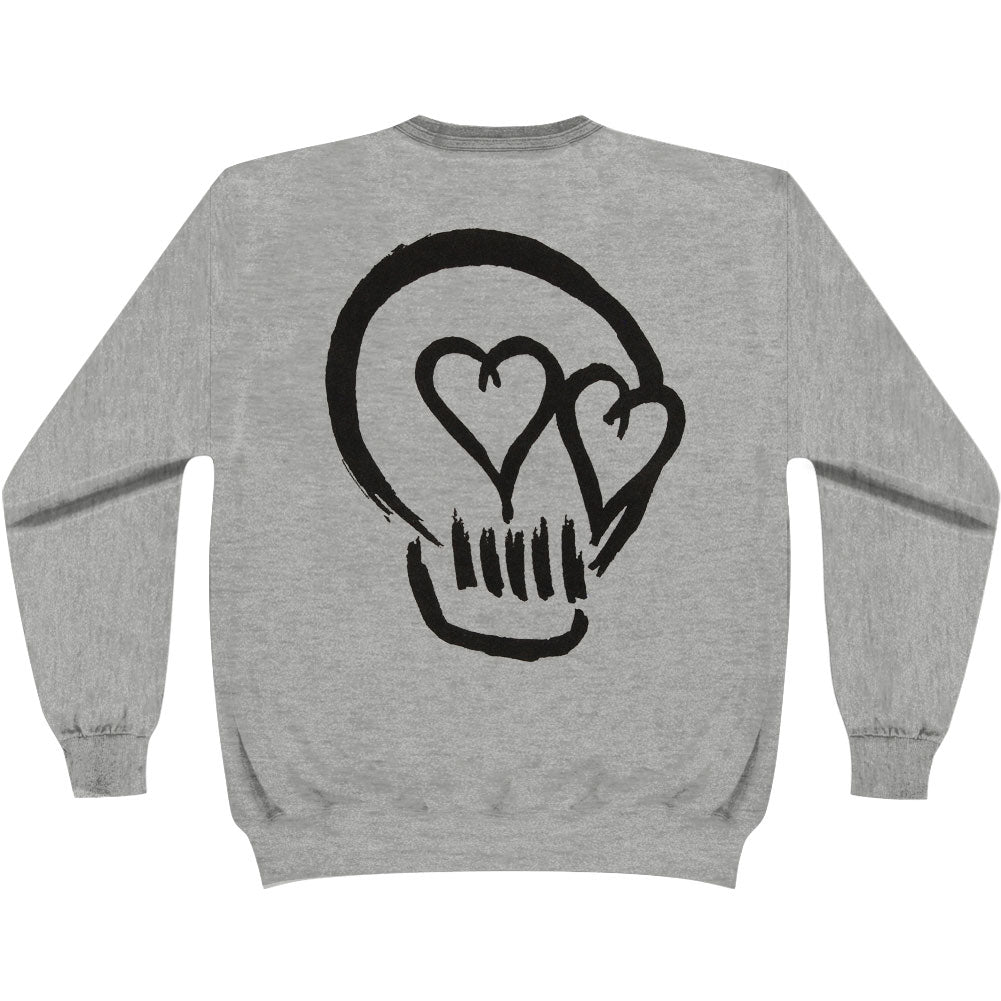5 Seconds Of Summer Skull Sweat Grey Sweatshirt Back