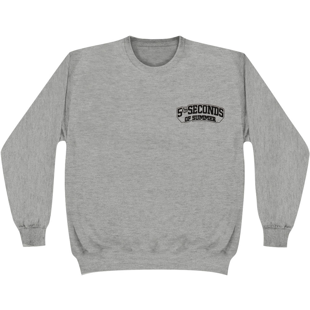 5 Seconds Of Summer Skull Sweat Grey Sweatshirt Front