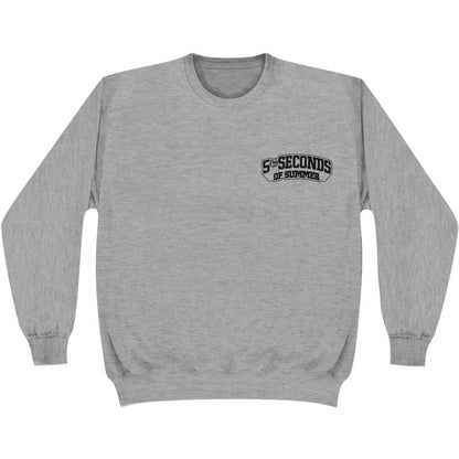 5 Seconds Of Summer Skull Sweat Grey Sweatshirt Front