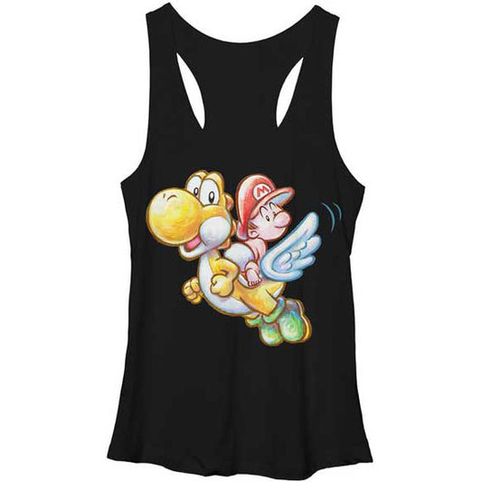 Mario Flying Yoshi Womens Tank