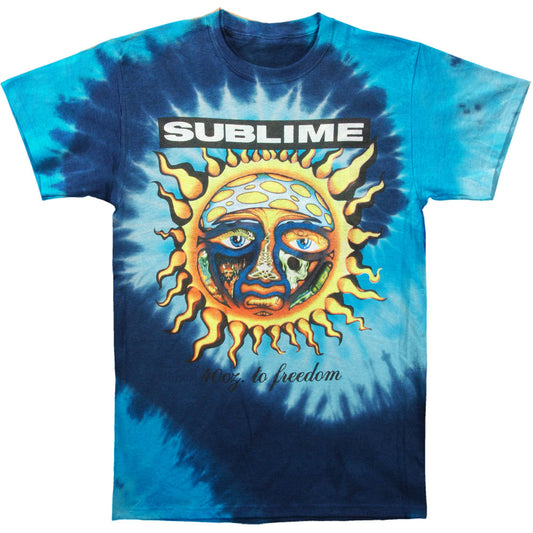 Sublime 40 Oz To Freedom Blue Tie Dye Tie Dye T-shirt Front