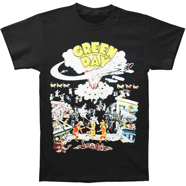 Green Day Dookie Dogs Slim Fit T-shirt Front