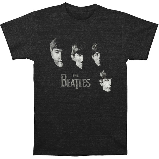 Beatles Faces Charcoal Slim Fit T-shirt Front