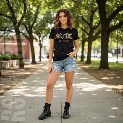 Rock Or Bust Logo Junior Top