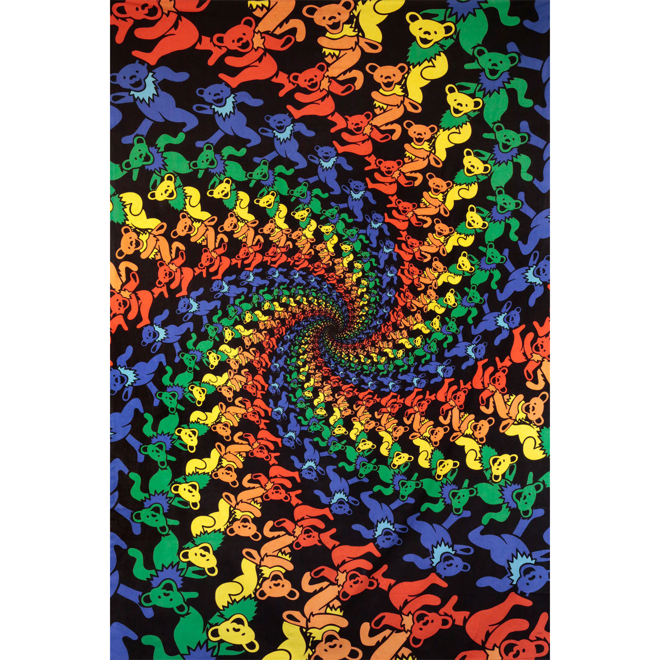 Grateful Dead 3-D Dancing Bear Spiral Tapestry