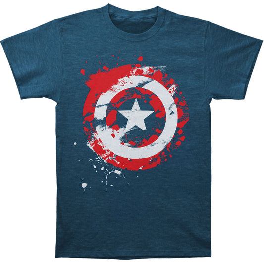 Captain America Captain Logo Paint T-shirt Front