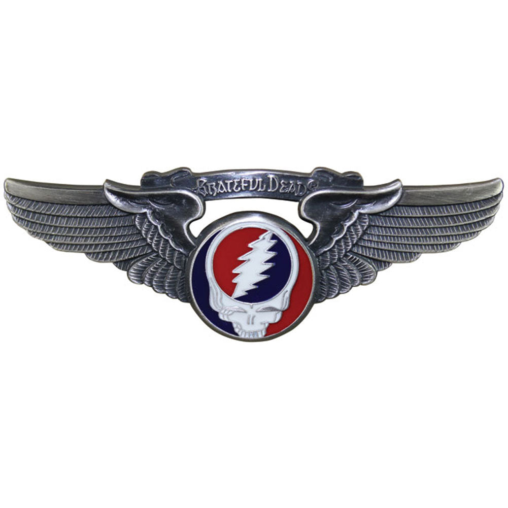 Grateful Dead Steal Your Face Rockwings Small Pewter Pin Badge