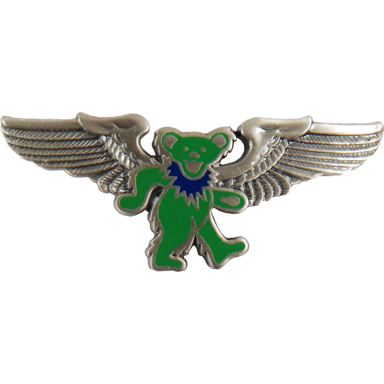 Grateful Dead Skull & Roses Rockwings Small Pewter Pin Badge