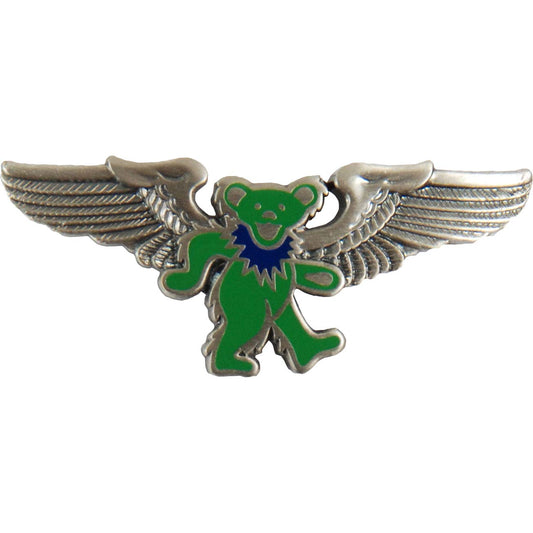 Grateful Dead Skull & Roses Rockwings Small Pewter Pin Badge