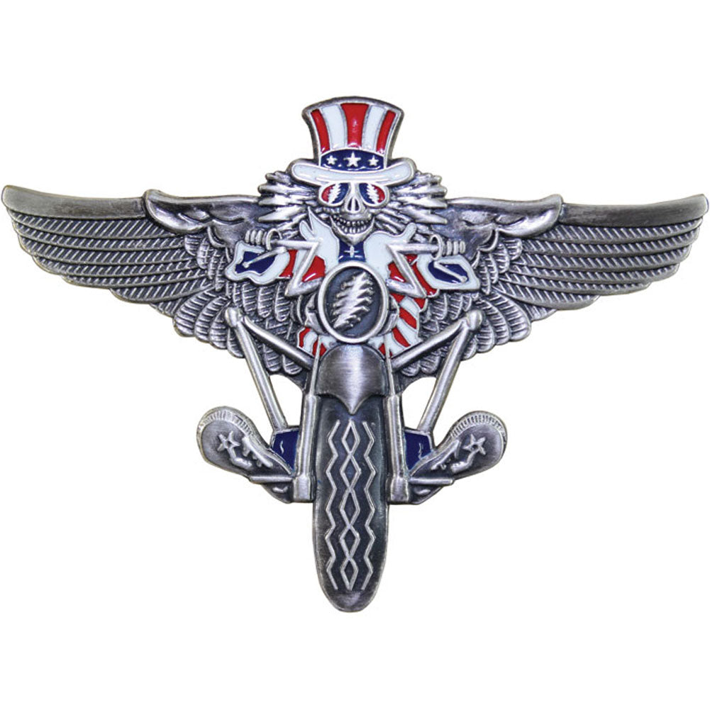 Grateful Dead Psycle Sam Rockwings Large Pewter Pin Badge