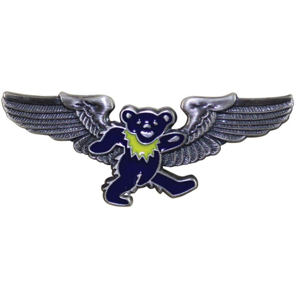 Grateful Dead Dancing Bear Rockwings Small Pewter Pin Badge