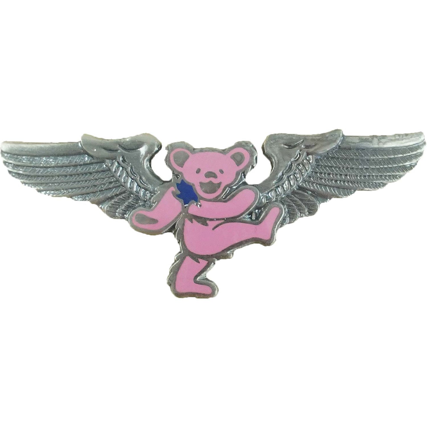 Grateful Dead Dancing Bear Rockwings Small Pewter Pin Badge
