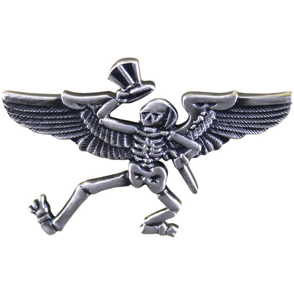 Grateful Dead Dancing Skeleton Rockwings Small Pewter Pin Badge