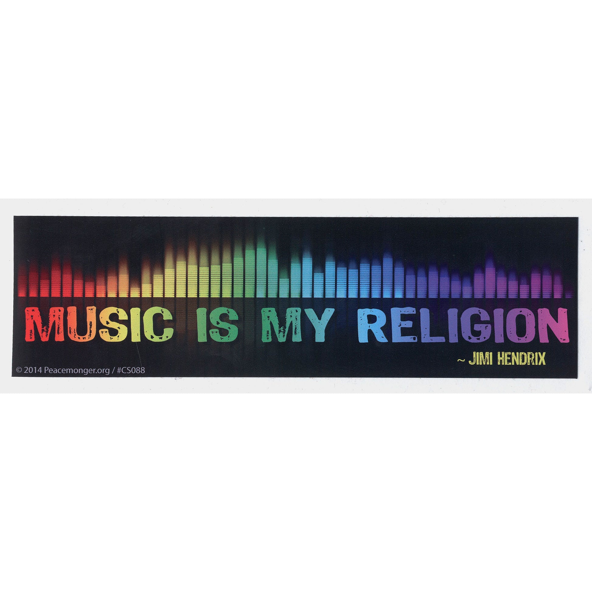 Jimi Hendrix Music Is My Religion Jimi Hendrix Quote Bumper Sticker