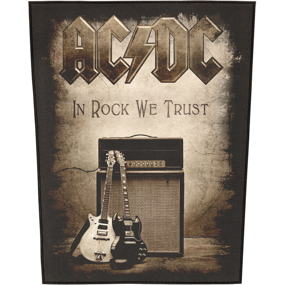 AC/DC In Rock We Trust Back Patch Front