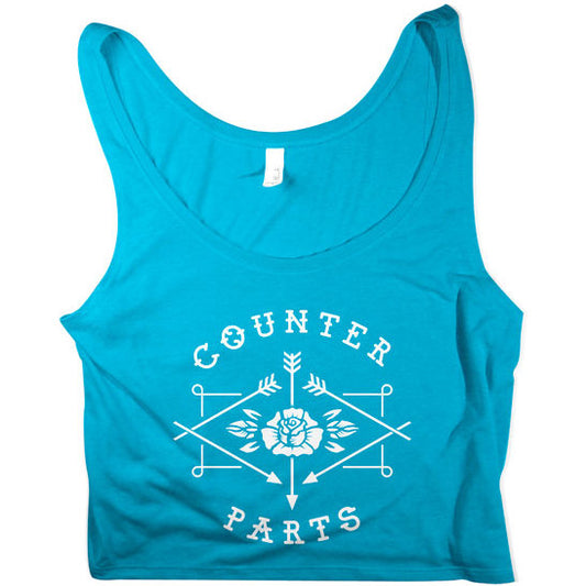 Counterparts Arrow Logo Blue Crop Top Junior Top Front