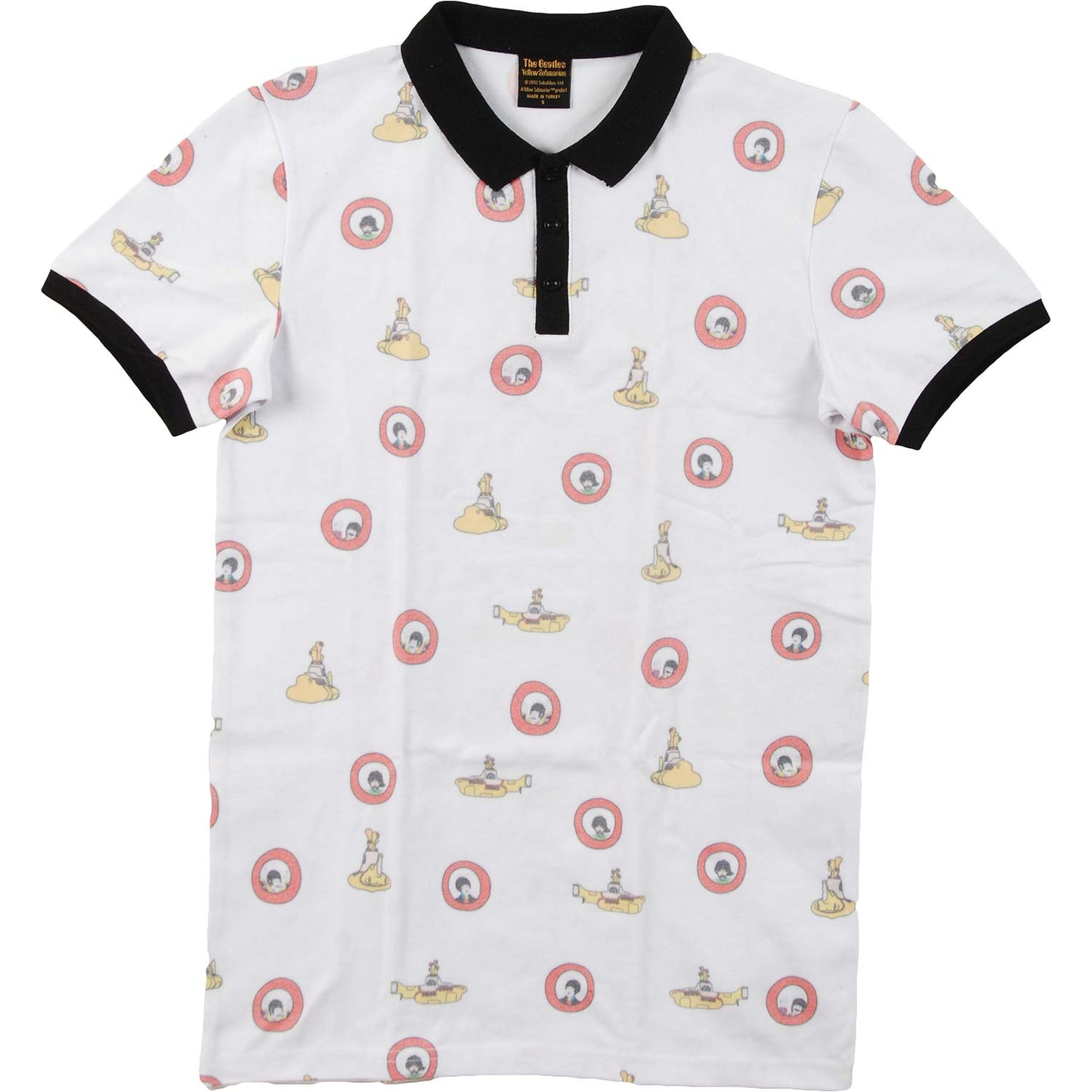 Beatles Yellow Submarine Portholes Polo Shirt Front