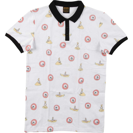 Beatles Yellow Submarine Portholes Polo Shirt Front