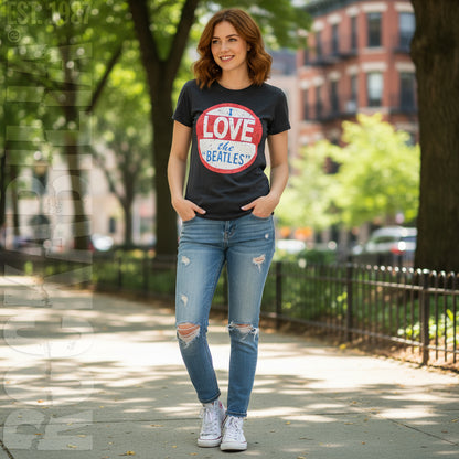 I Love The Beatles Vintage Junior Top