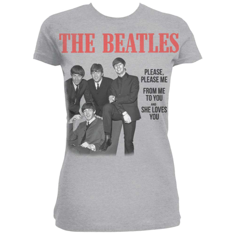 Beatles Please Please Me Girls Jr Fashion Top Front