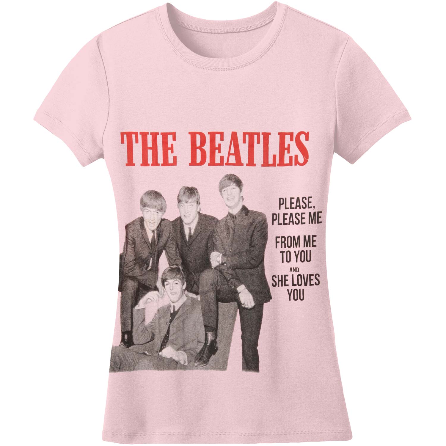 Beatles Please Please Me Girls Jr Fashion Top Front