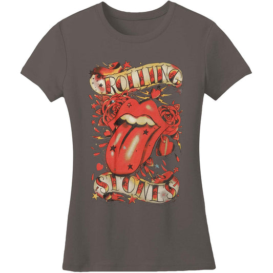 Rolling Stones Tongue & Stars Junior Top Front