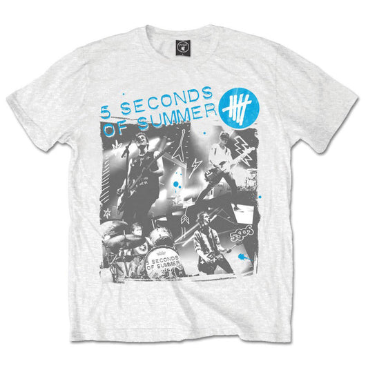 5 Seconds Of Summer Live Collage Slim Fit T-shirt Front