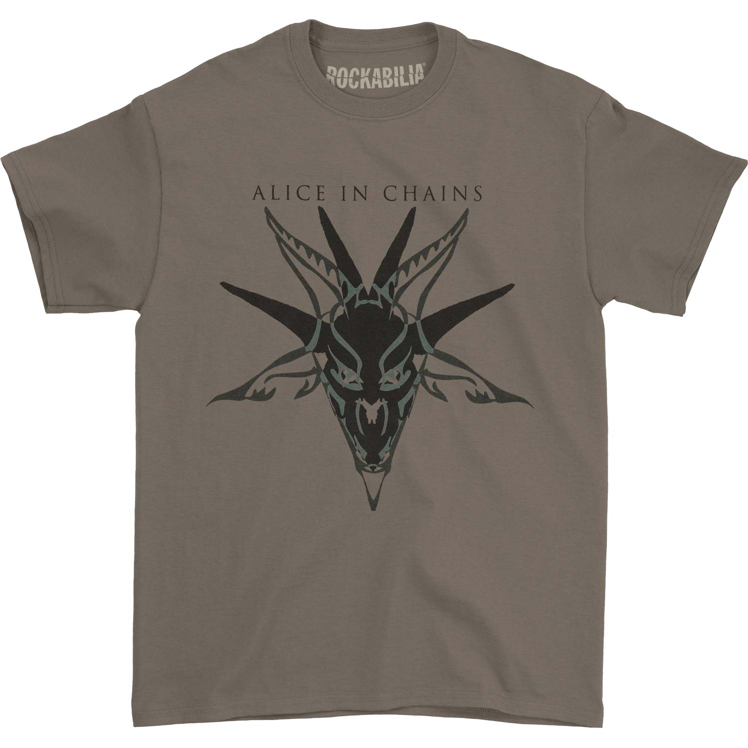 Alice In Chains Black Skull T-shirt Front