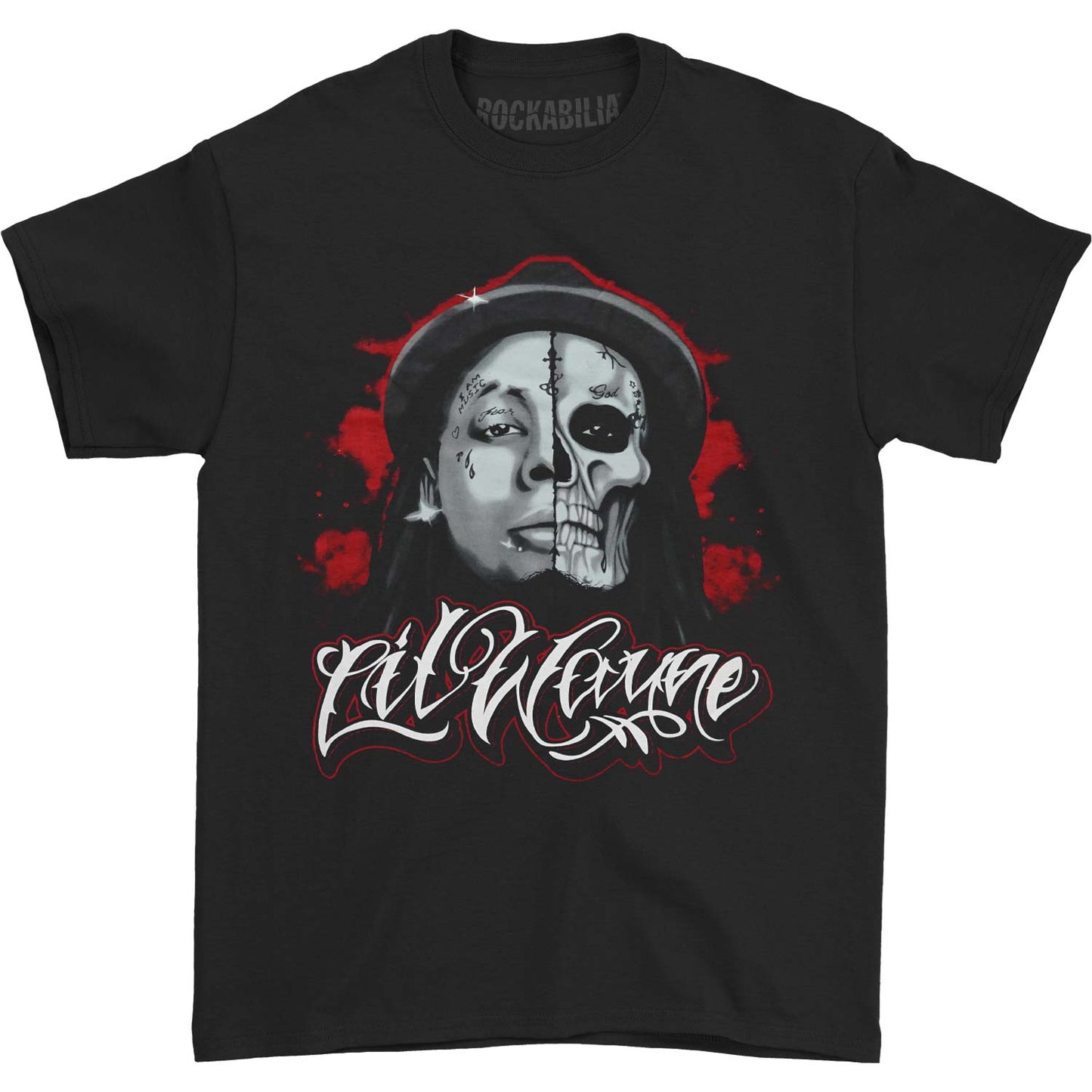 Lil Wayne Skull Sketch T-shirt Front