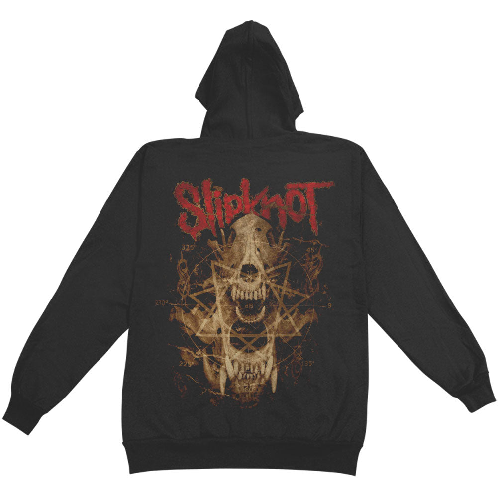 Slipknot Skull Teeth (Back Print) Zippered Hooded Sweatshirt Back