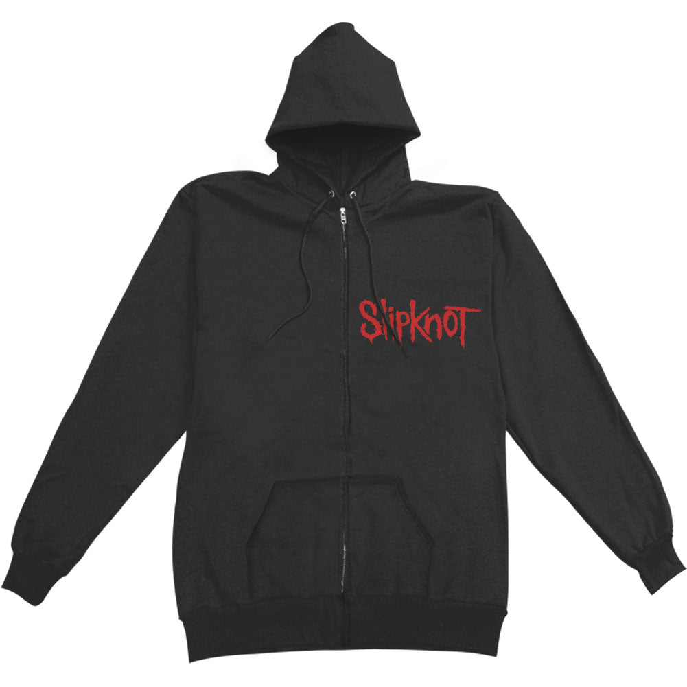 Slipknot Skull Teeth (Back Print) Zippered Hooded Sweatshirt Front