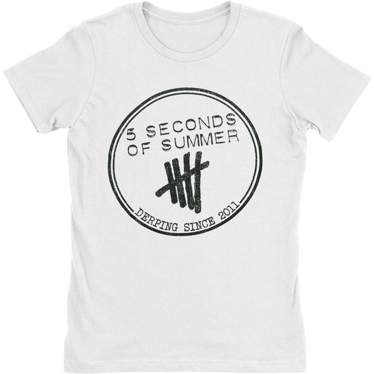 5 Seconds Of Summer Derping Stamp Junior Top Front