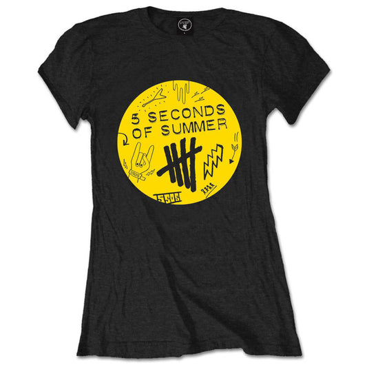 5 Seconds Of Summer Scribble Logo Junior Top Front