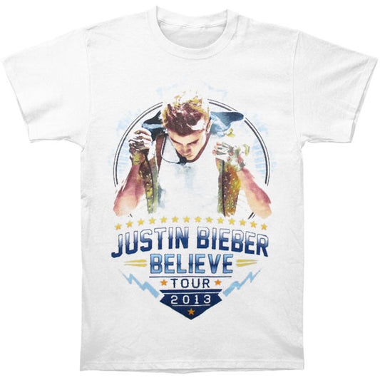 Justin Bieber Mic 2013 Tour Slim Fit T-shirt