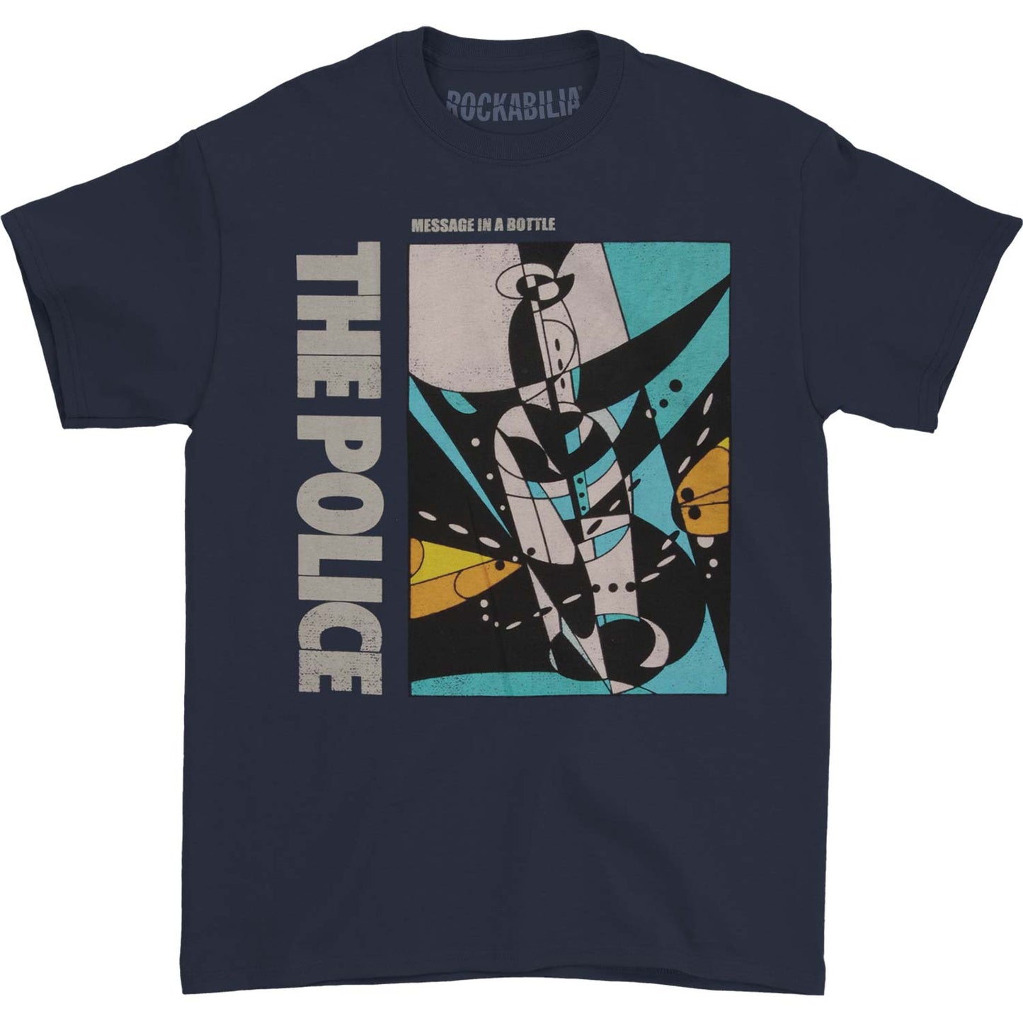 Police Message In A Bottle T-shirt Front
