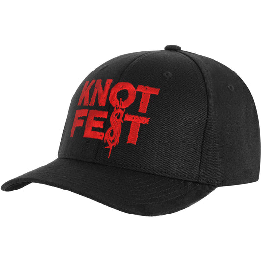 Slipknot Knotfest Red Logo Baseball Cap Front