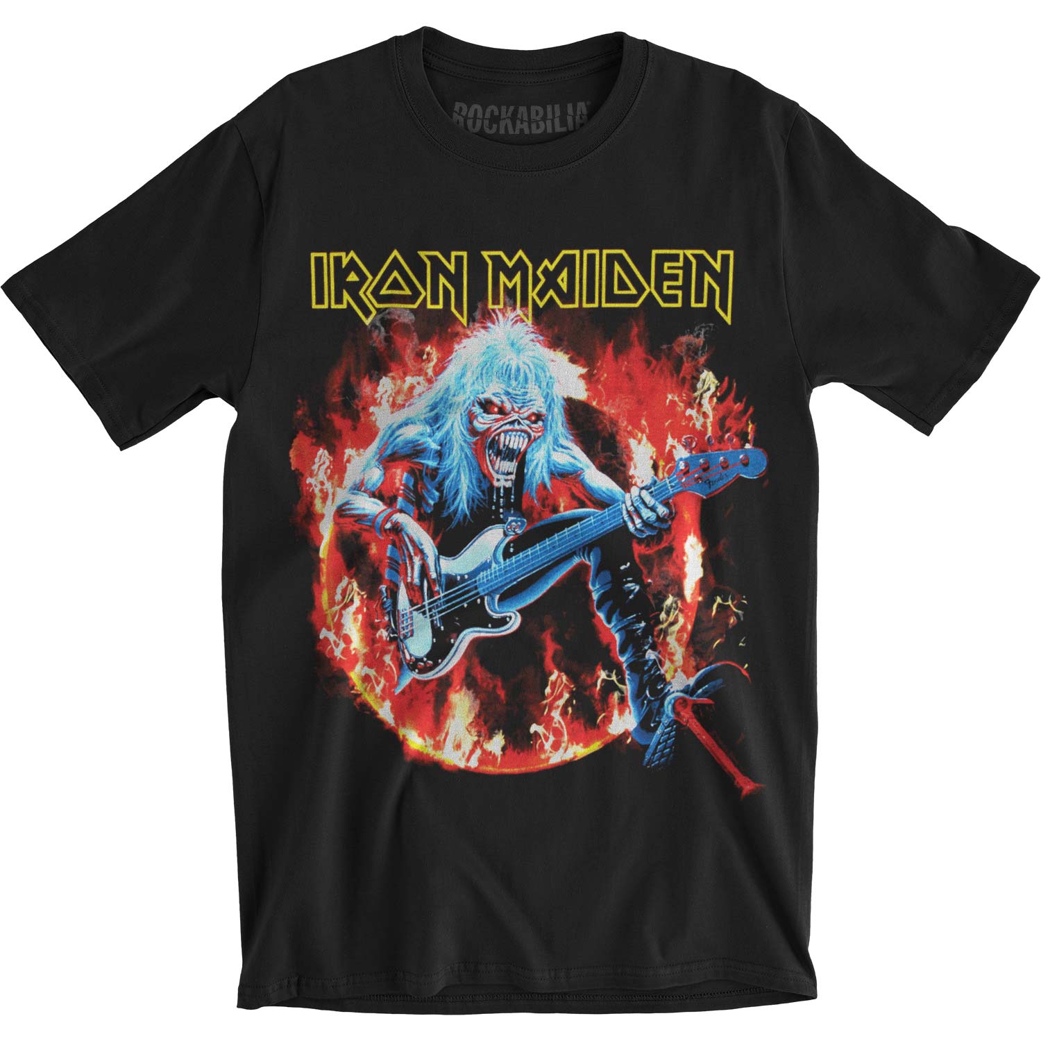 Iron Maiden Fear Live Flames Slim Fit T-shirt Front