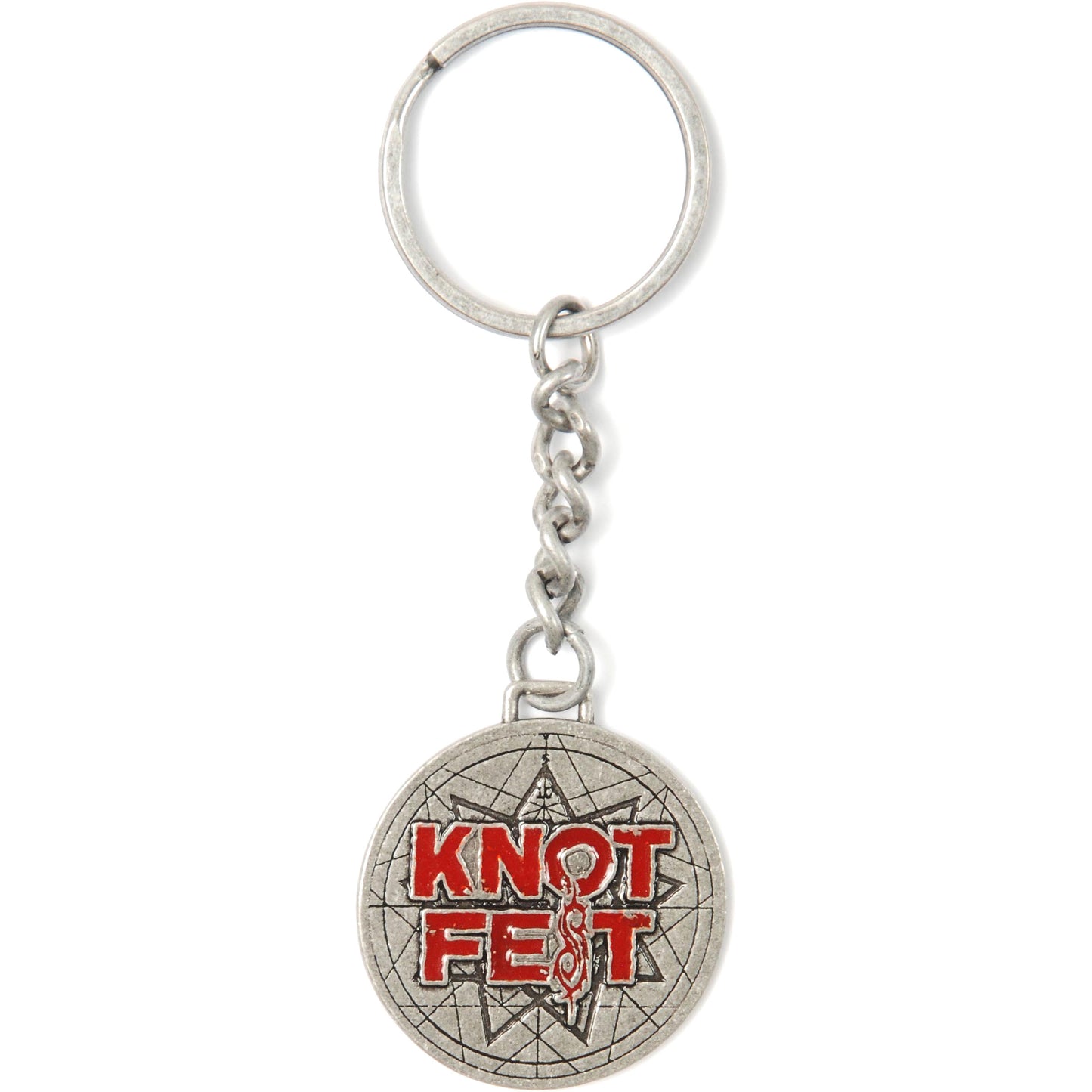 Slipknot Brushed Metal Knotfest Keychain Metal Key Chain Front