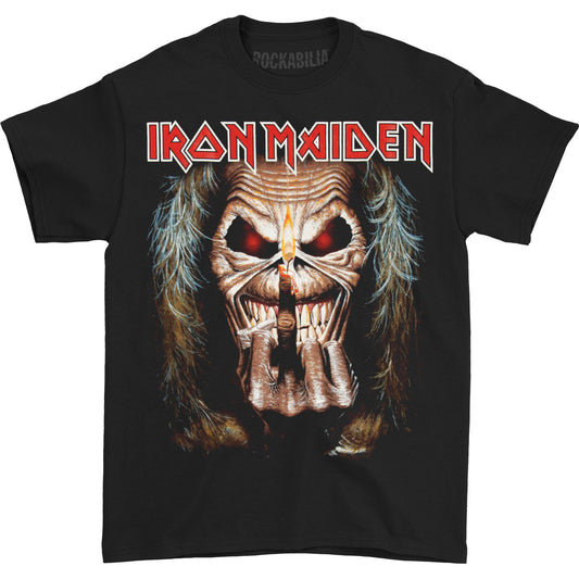 Iron Maiden Eddie Candle Finger T-shirt Front