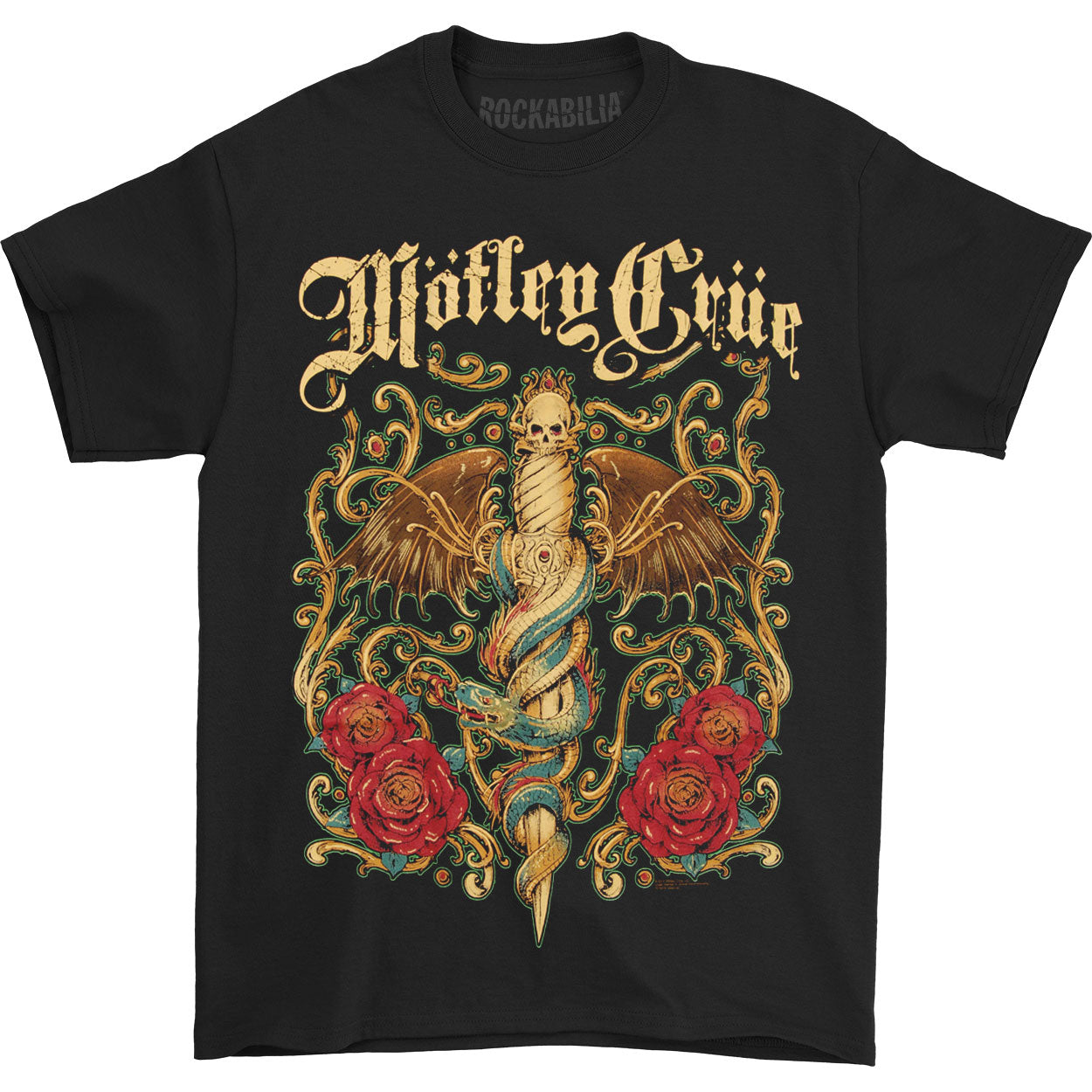Motley Crue Exquisite Dagger T-shirt Front