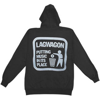 Lagwagon Putting Music Zippered Hooded Sweatshirt Back