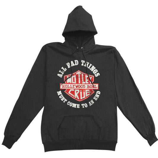 Motley Crue Bad Boys Shield Girls Jr Hooded Sweatshirt Front