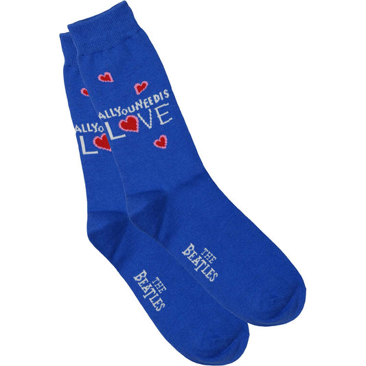 Beatles All You Need Is Love (Blue) Socks Front