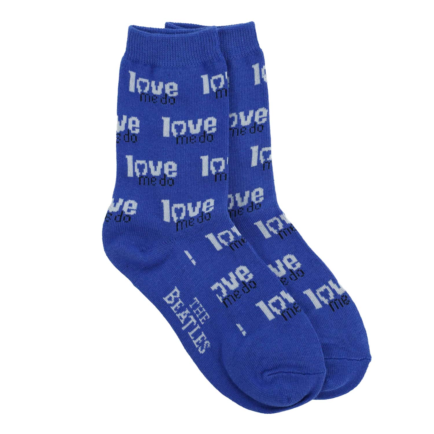 Beatles Love Me Do (Blue) Socks Front