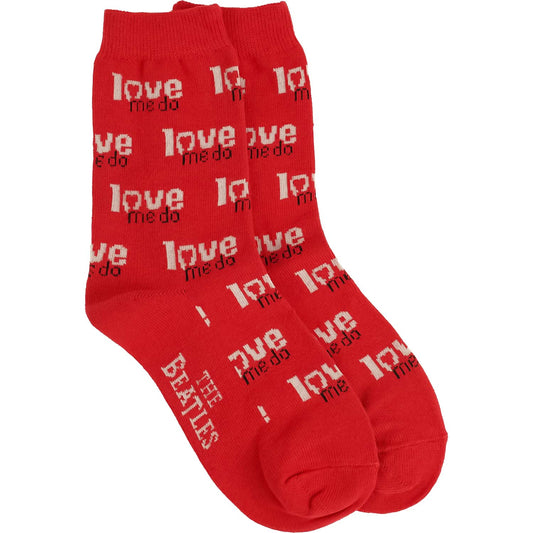 Beatles Love Me Do (Red) Socks Front