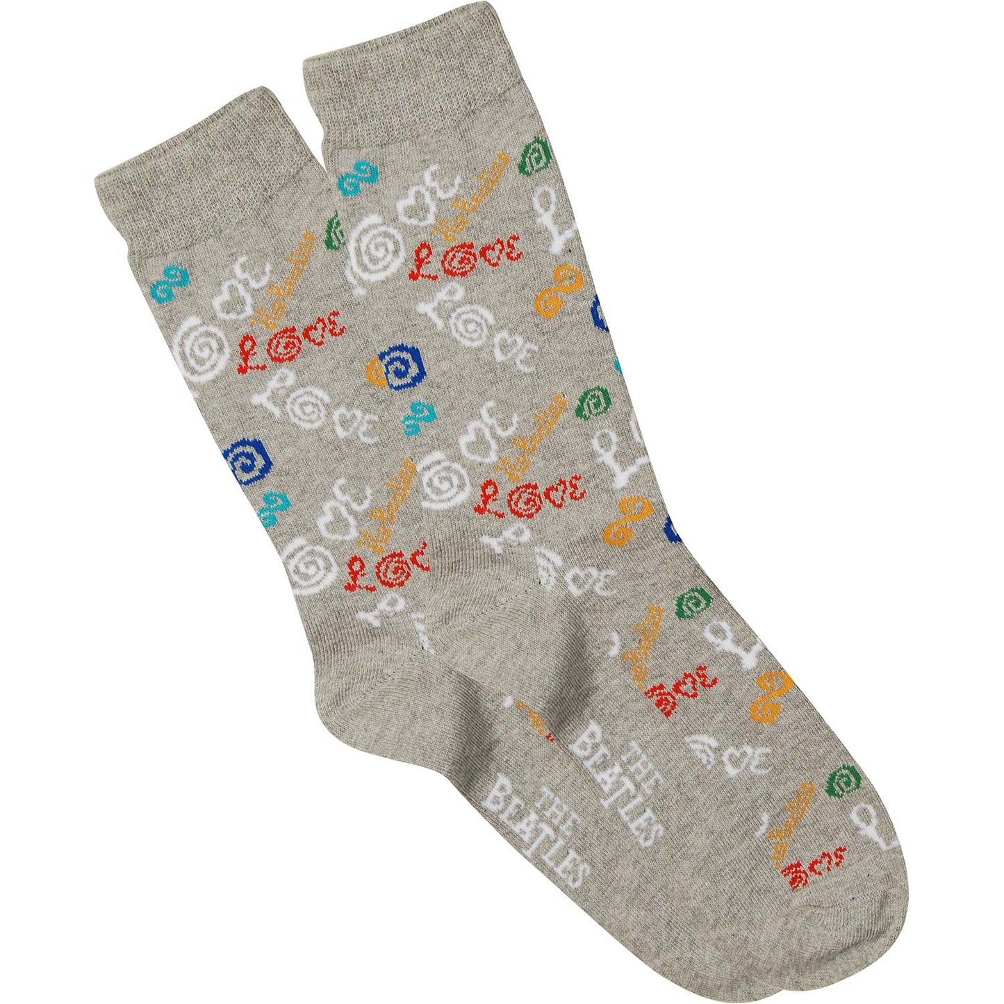 Beatles Love (Grey) Socks Front